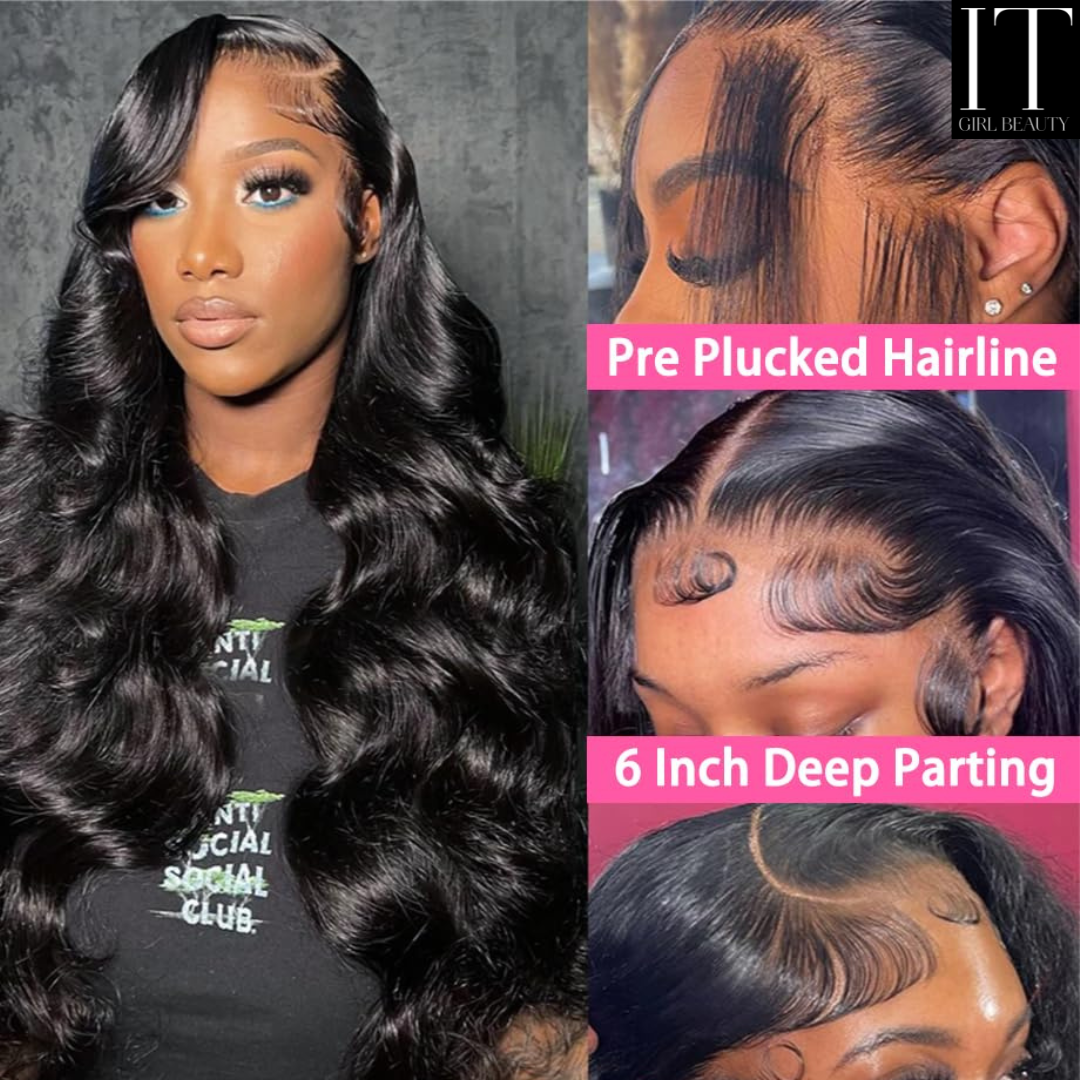 "TRENDING" IT GIRL  13X6 GLUELESS "AREE" HD BODY WAVE LACE WIG
